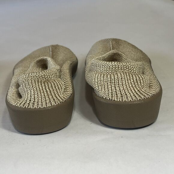 NEW Arcopedico Sz 43/10 Womens Tan Knit Mesh Slip On Loafers Sock Shoes Anatomic - Picture 7 of 15